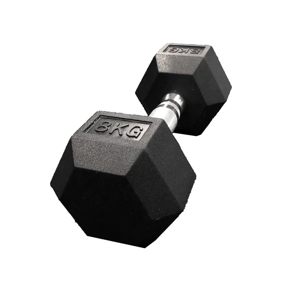 Jordánský zvedací klub 2,5 kg-25 kg hexagonální gumové činky