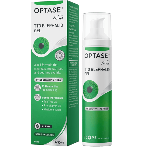 Optase TTO Blephalid Eyelid Cleansing Gel 50ml - welzo