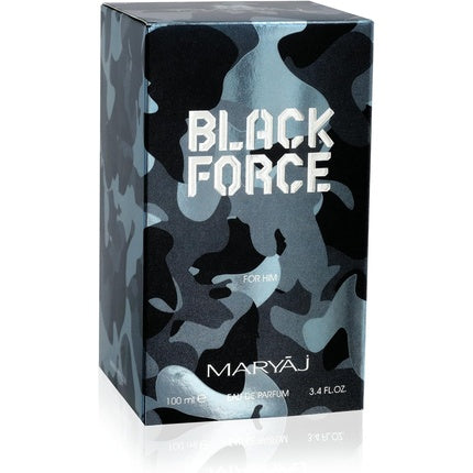 MARYAJ BLACK FORCE Eau De Parfum For Men 100ml Citrus Aromatic Blend Floral Spicy Woody Musky Mossy Notes Premium Fragrance Long-Lasting Scent