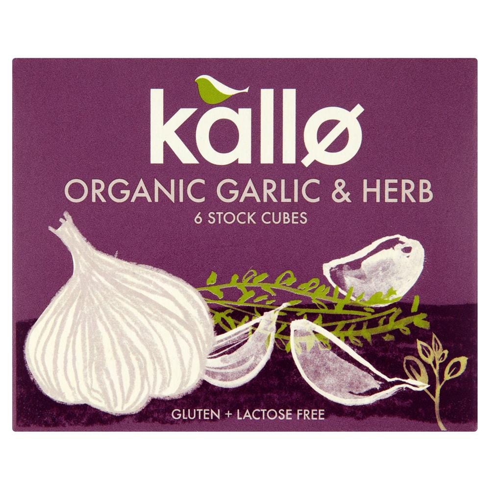 Kallo Organic Garlic & Herb Stock Cubes 66g, Kallo