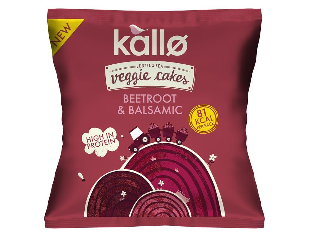 Beetroot & Balsamic Veggie Cakes Snack Packs 22g, Kallo