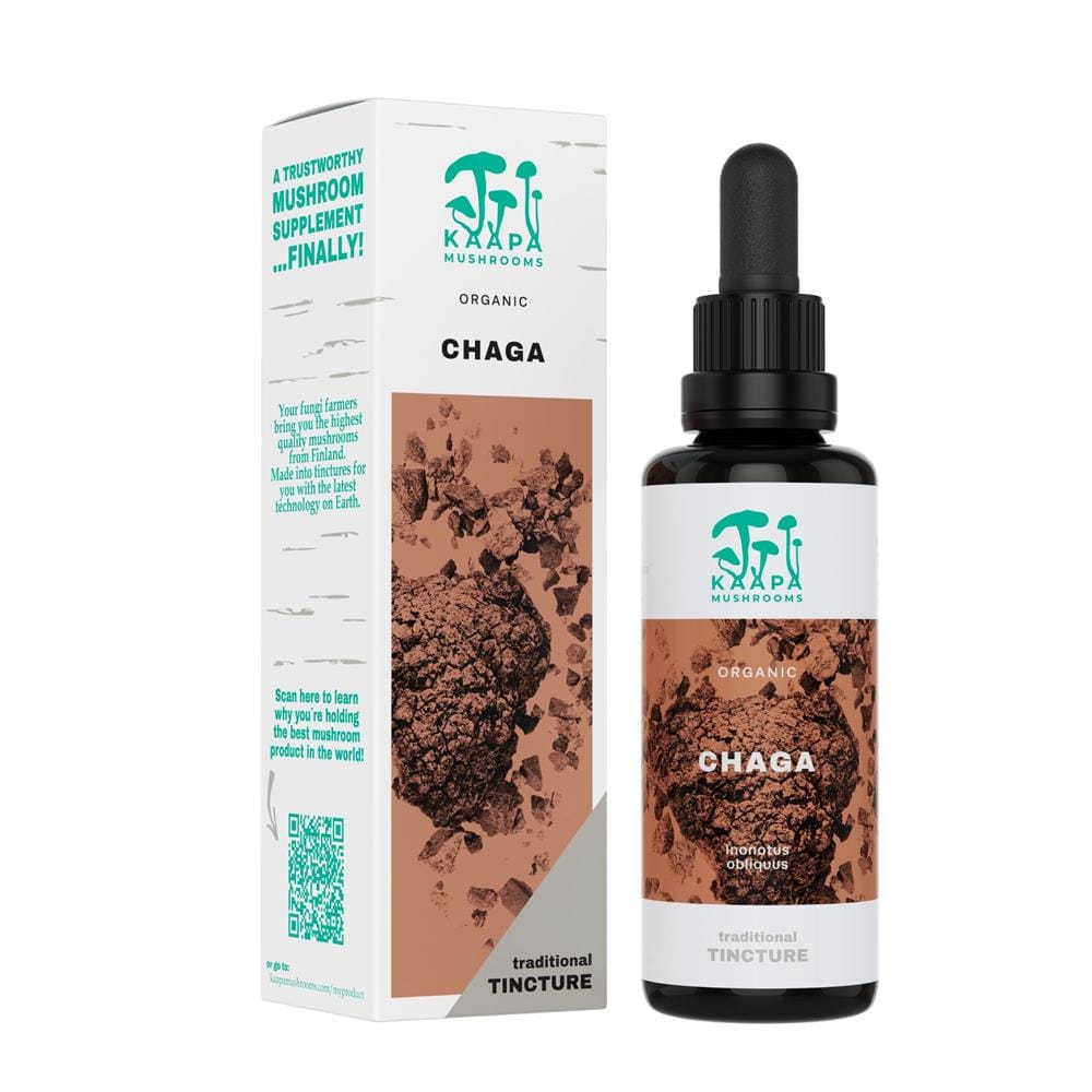 Chaga Mushroom Organic Extract Tincture, Kaapa Mushrooms