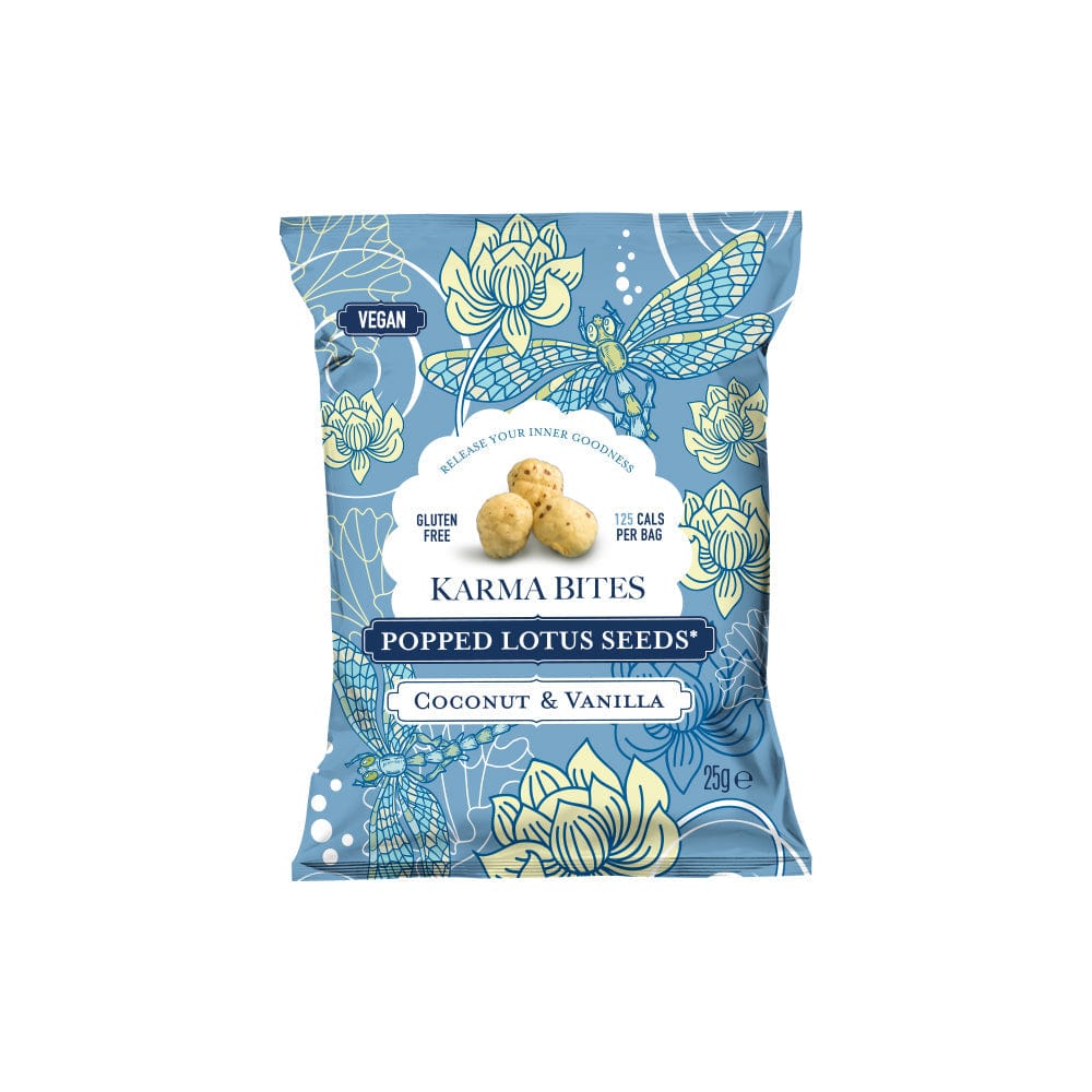 Popped Lotus Seeds Coconut 25g, Karma Bites