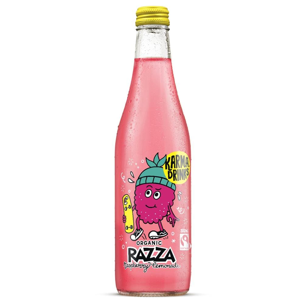 Razza Raspberry Lemonade Bottle Organic Fair Trade, Karma Cola