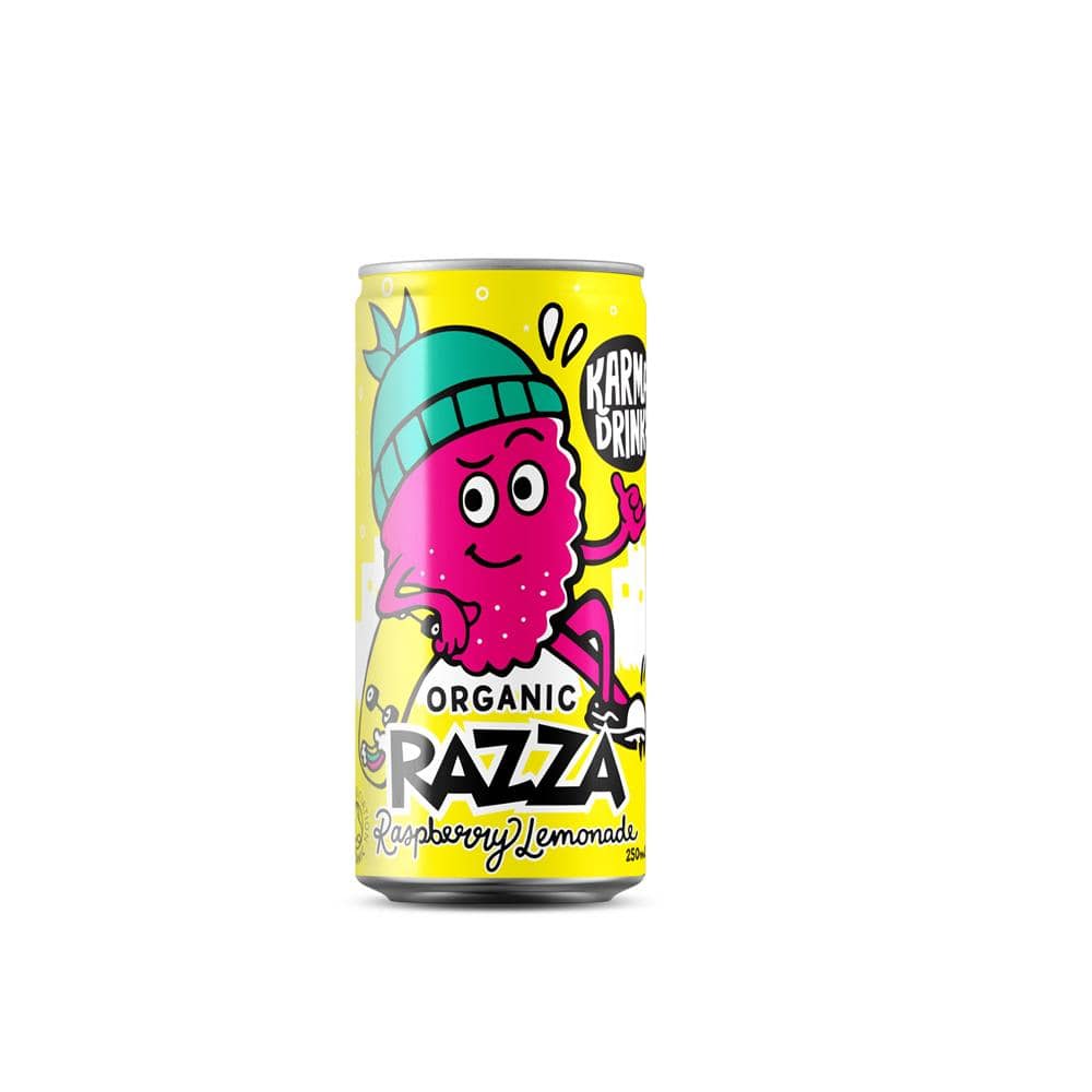 Razza Raspberry Lemonade 250ml Can Organic Fairtrade, Karma Cola