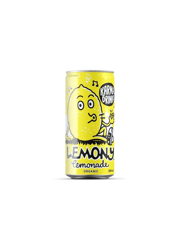 Lemony Lemonade 250ml Can Organic Fairtrade, Karma Cola