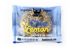 Chia & Lemon Cookie Organic - Vegan Cashew & Oat Cookies 55g, Kookie Cat