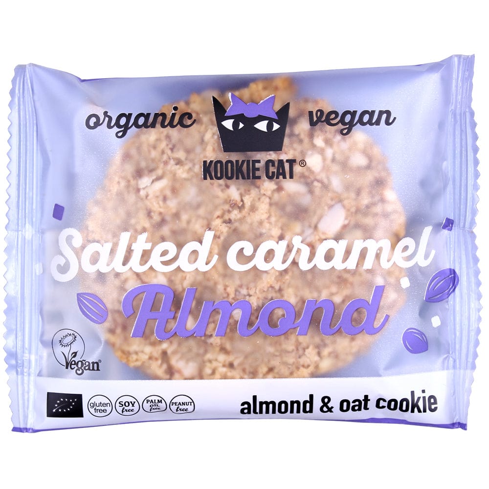 Salted Caramel Almond Organic 50g - Gluten Free Vegan, Kookie Cat