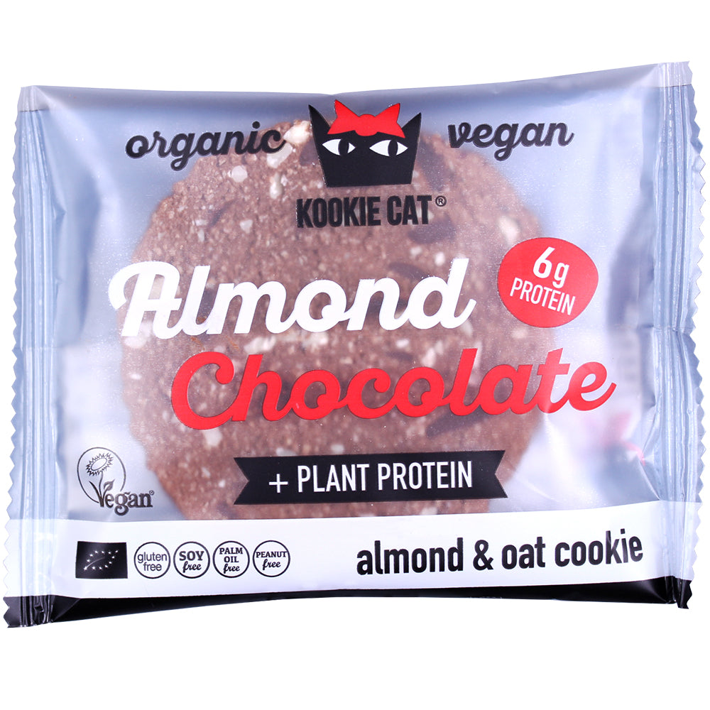 Protein Dark Chocolate Cookie 50g - Vegan Gluten Free Organic, Kookie Cat