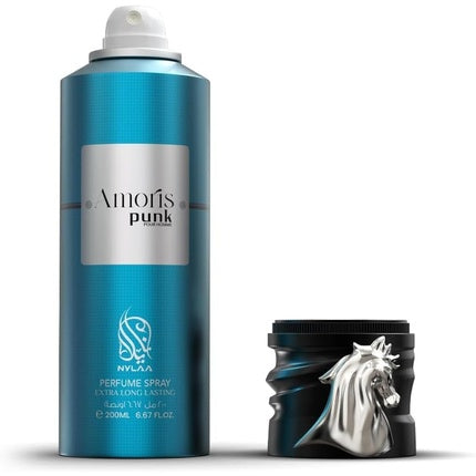 Amoris Punk Body Spray 200ml For Him Extra Long Lasting Perfumes Deodorant with Scents of Lemon, Mandarin, Clary Sage, Nutmeg