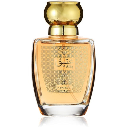 ATIQ by MARYAJ Unisex Perfume Eau De Parfum 100ml Aromatic Citrus Fragrance with Grapefruit Juniper Incense Vetiver Leather Accord - Woody & Leathery Base Notes