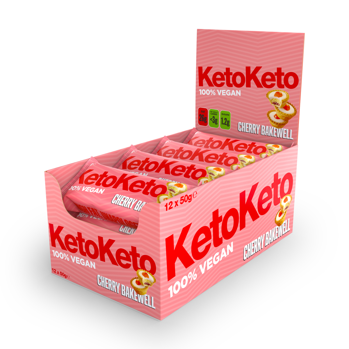 KetoKeto Bar 12x50g Cherry Bakewell