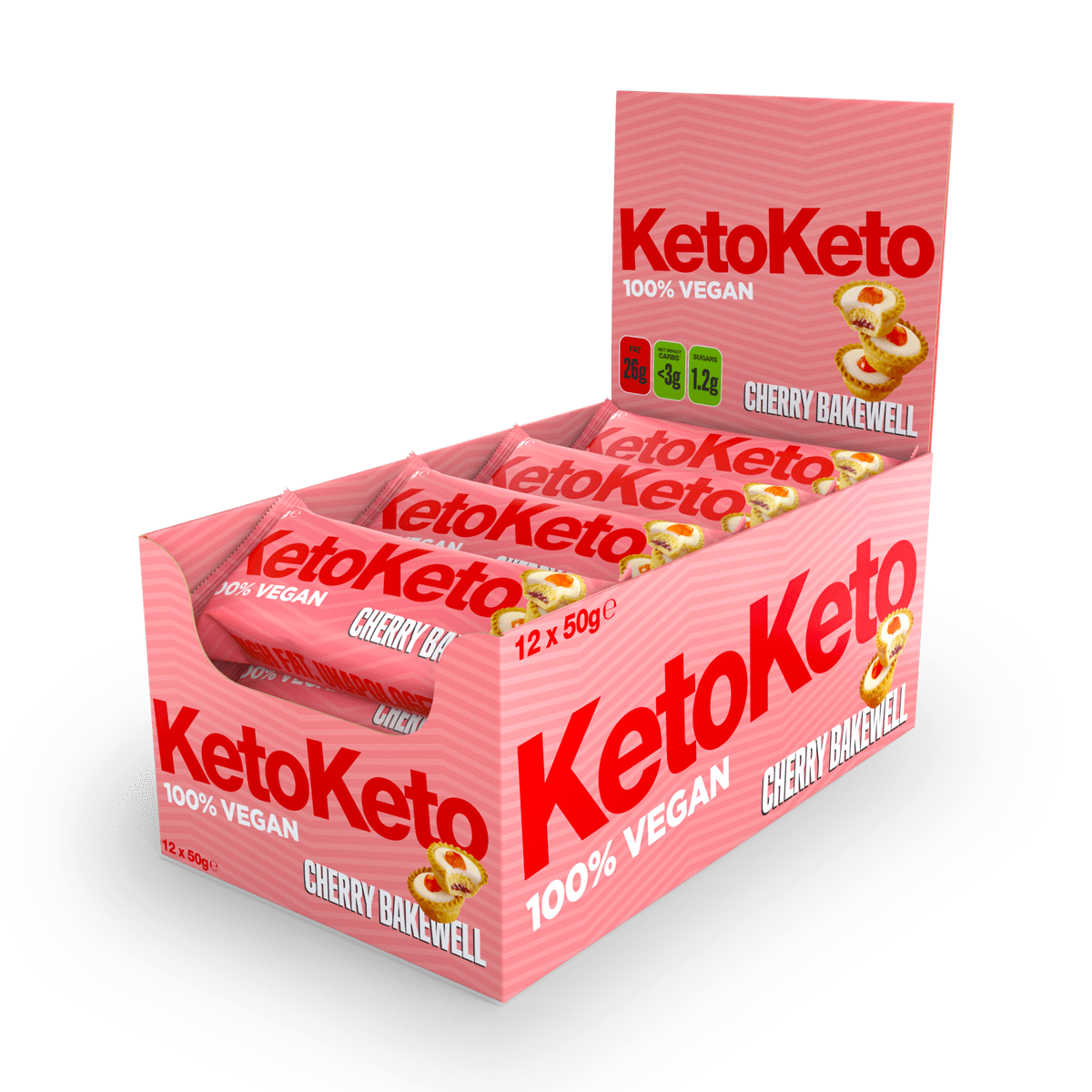 KetoKeto Bar 12x50g Cherry Bakewell