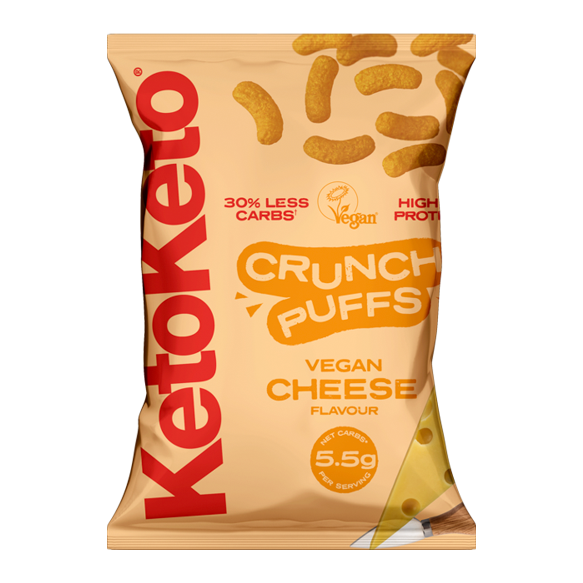 KetoKeto Crunch Puffs 10x80g Vegan Cheese