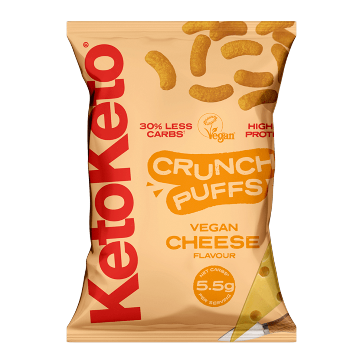 KetoKeto Crunch Puffs 10x80g Vegan Cheese