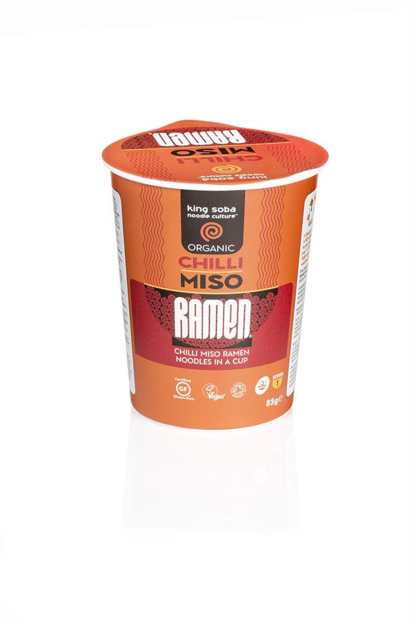 Organic Chilli Miso Ramen 85g, King Soba