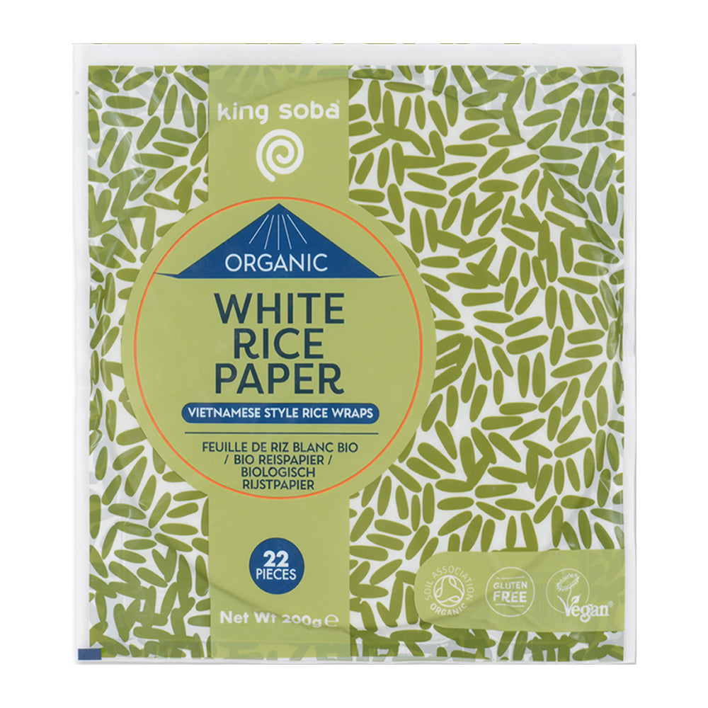 Organic White Rice Paper 200g, King Soba