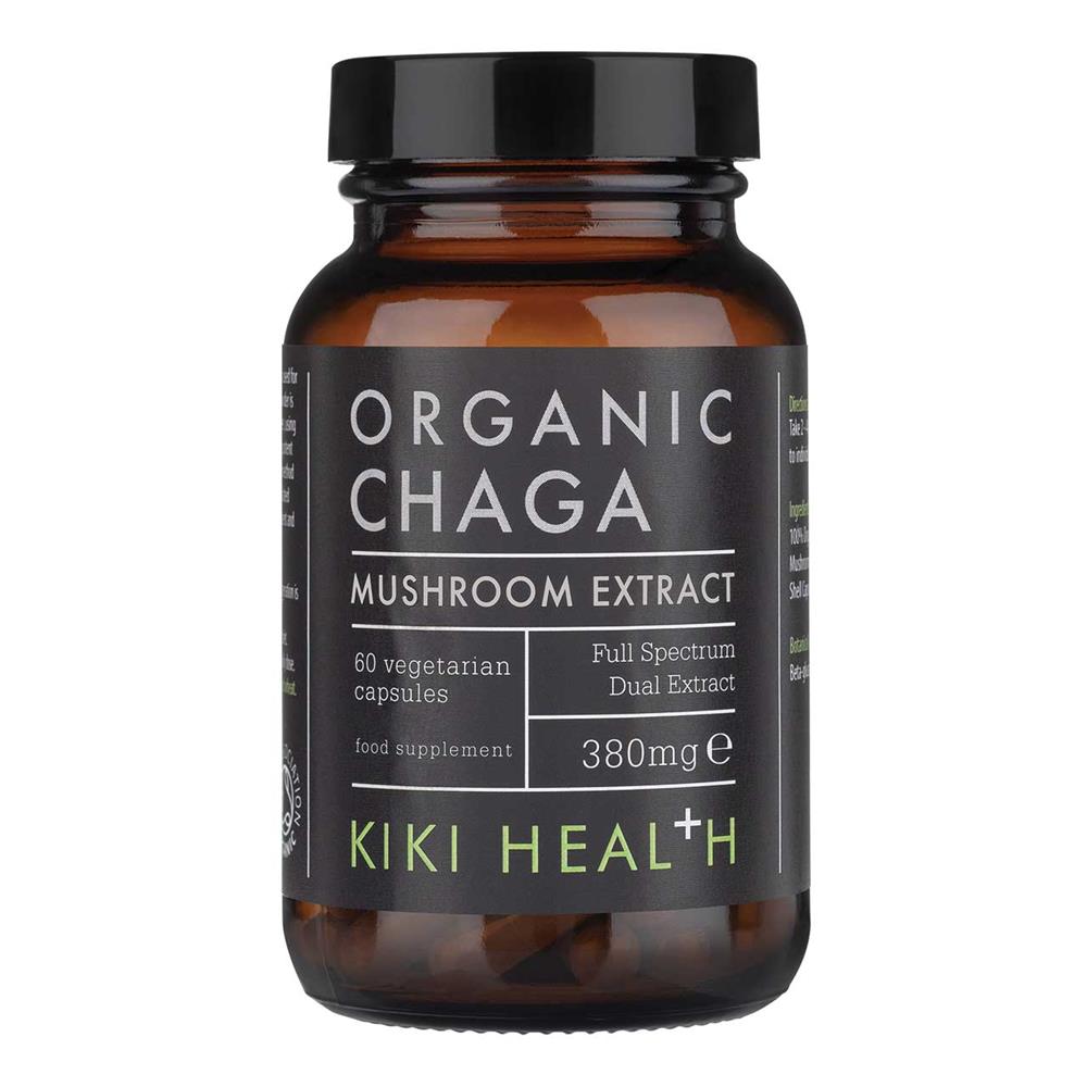 Organic Chaga Extract Mushroom 60 Vegicaps, KIKI Health