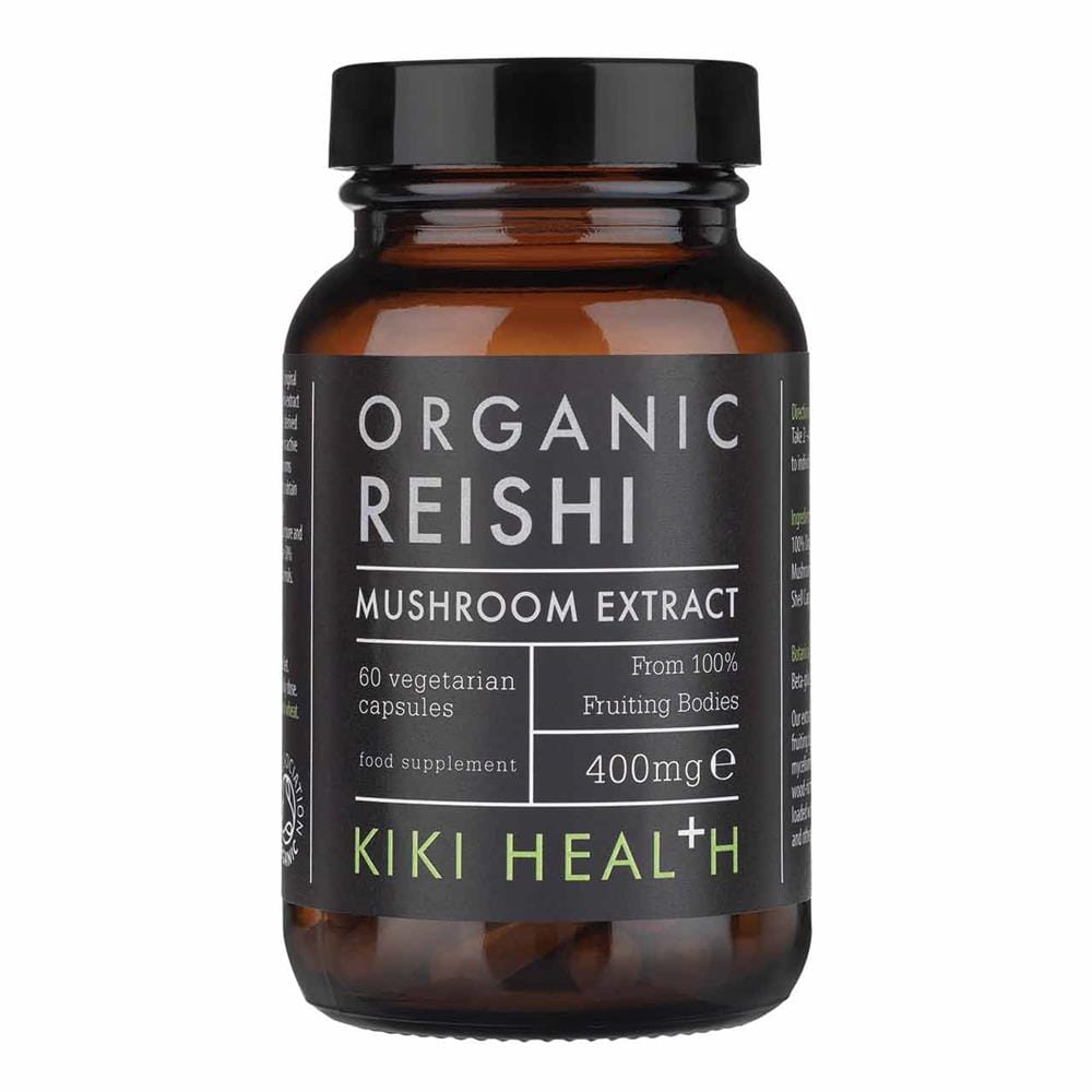 Organic Reishi Extract Mushroom 60 Vegicaps, KIKI Health