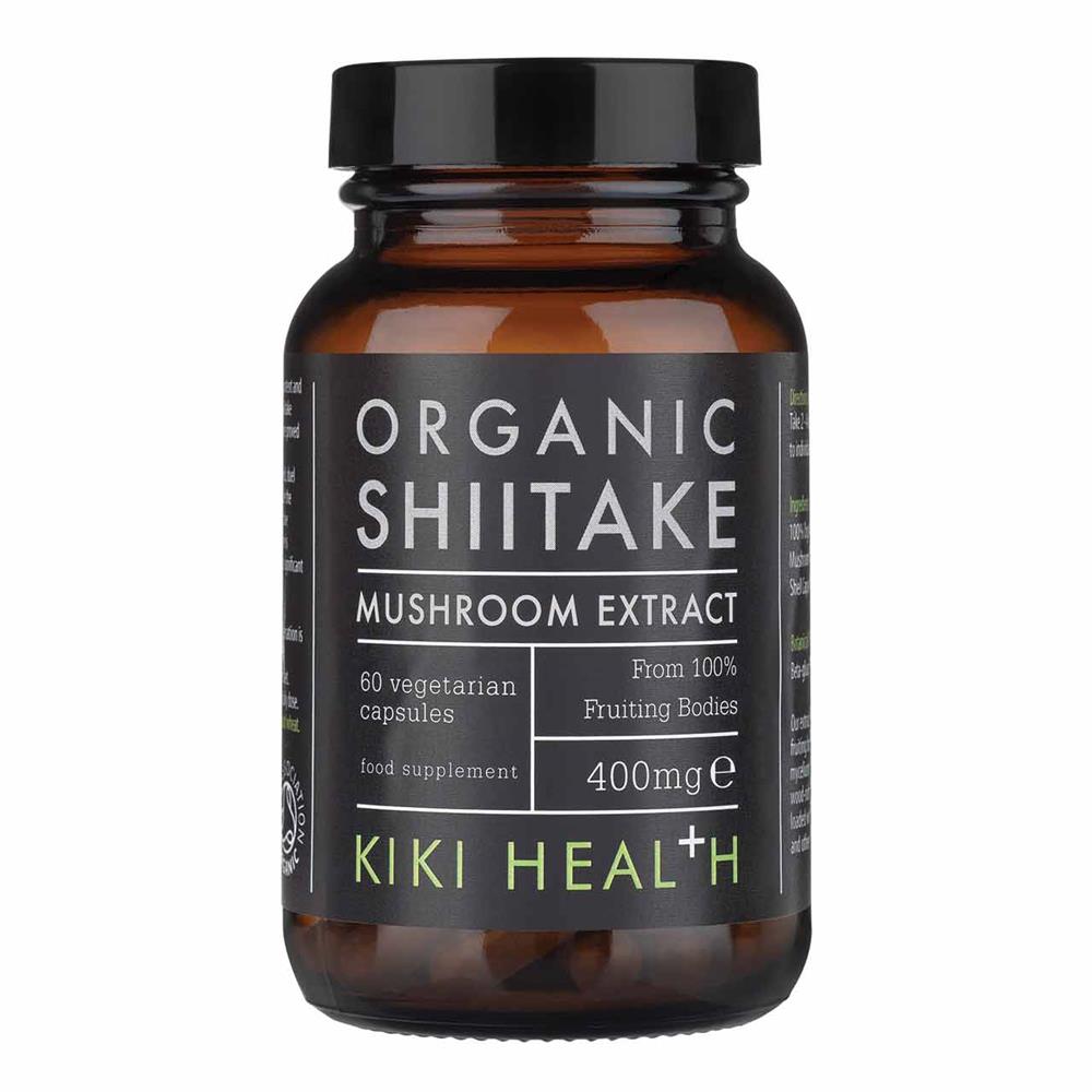 Organic Shittake Extract Mushroom 60 Vegicaps, KIKI Health