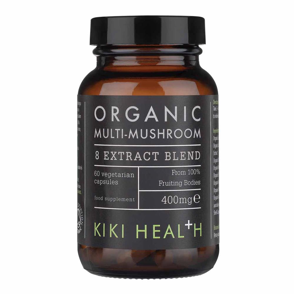 Organic 8 Mushroom Extract Blend 60 Vegicaps, KIKI Health