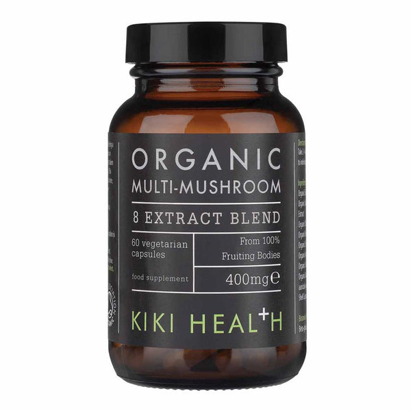 Organic 8 Mushroom Extract Blend 60 Vegicaps, KIKI Health