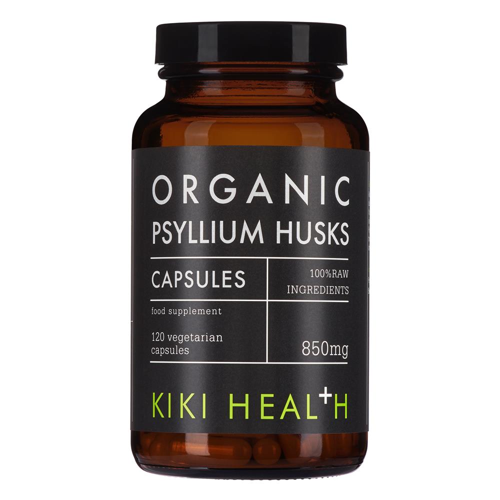 Organic Psyllium Husks 120 Vegicaps, KIKI Health