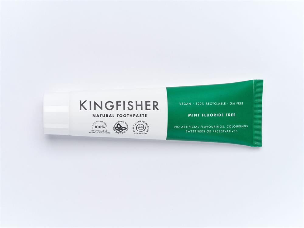 Natural Mint Fluoride Free Toothpaste 100ml, Kingfisher