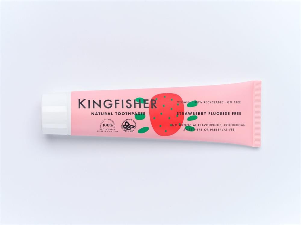 Children's Strawberry Toothpaste fluoride-free 100ml, Kingfisher