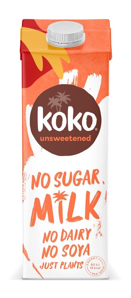 Koko Dairy Free Unsweetened Milk UHT 1000ml, Koko