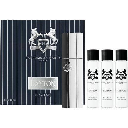 Layton Royal Essence by Parfums De Marly Three Eau De Parfum Sprays Travel Set 3 x 10ml