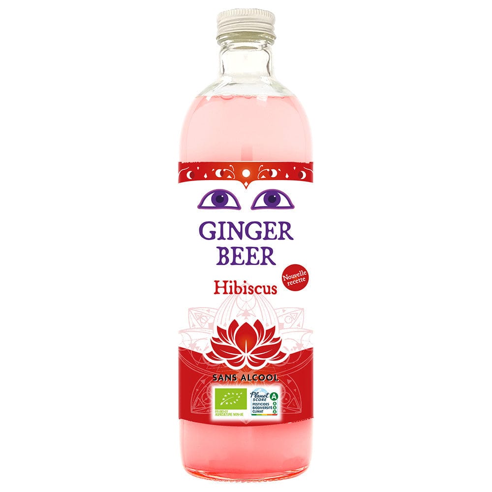 Non Alcoholic Fermented  Ginger Beer with Hibiscus 750ml, Karma Kombucha