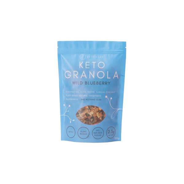 Wild Blueberry Keto Granola 300g, Keto Hana