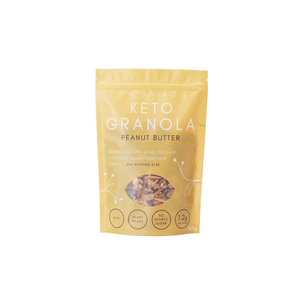 Peanut Butter Keto Granola 300g, Keto Hana