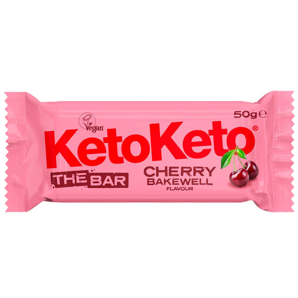 Cherry Bakewell Bar 50g, KetoKeto