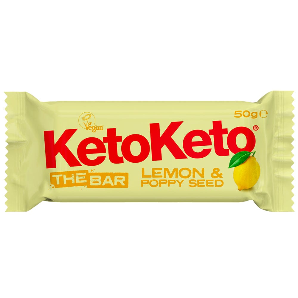 Lemon Poppy Seed Bar 50g, KetoKeto