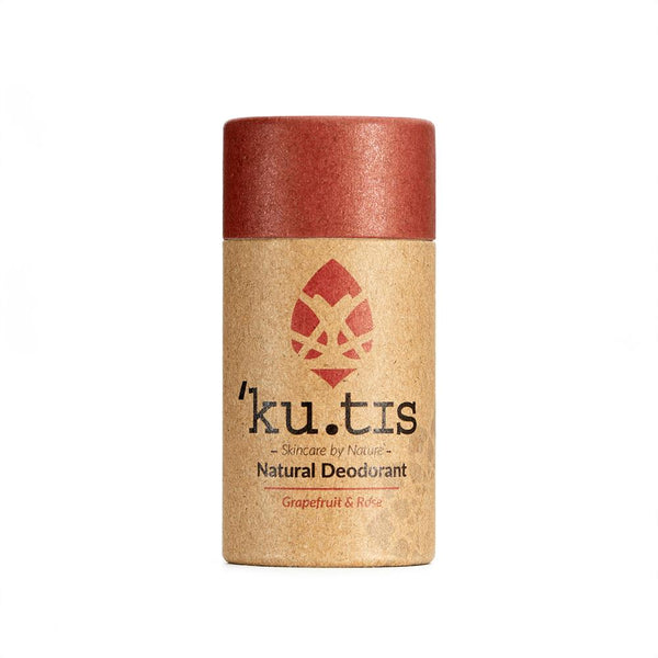 Plastic Free Natural Beeswax Grapefruit & Rose Deodorant 55g, Kutis Skincare