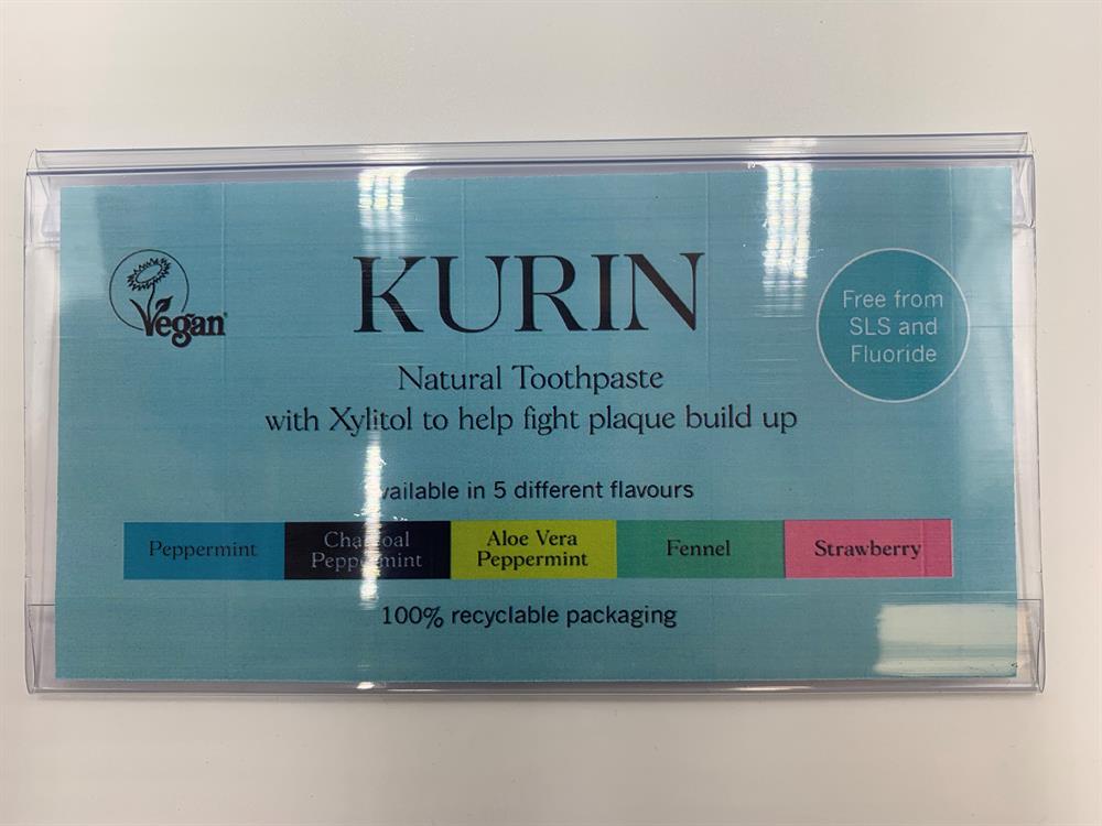 Kurin Branded Shelf Talker 6x3 inches (15x7.5cm), Kurin