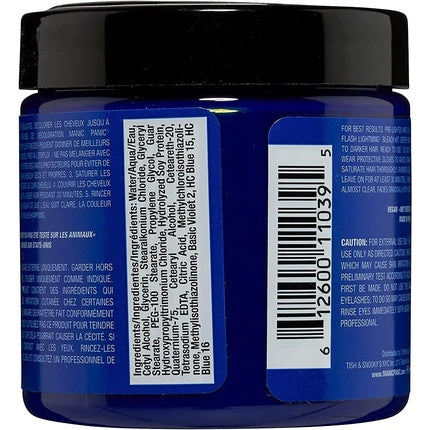 Manic Panic Rockabilly Blue Classic Creme Vegan Cruelty Free Blue Semi Permanent Hair Dye 118ml