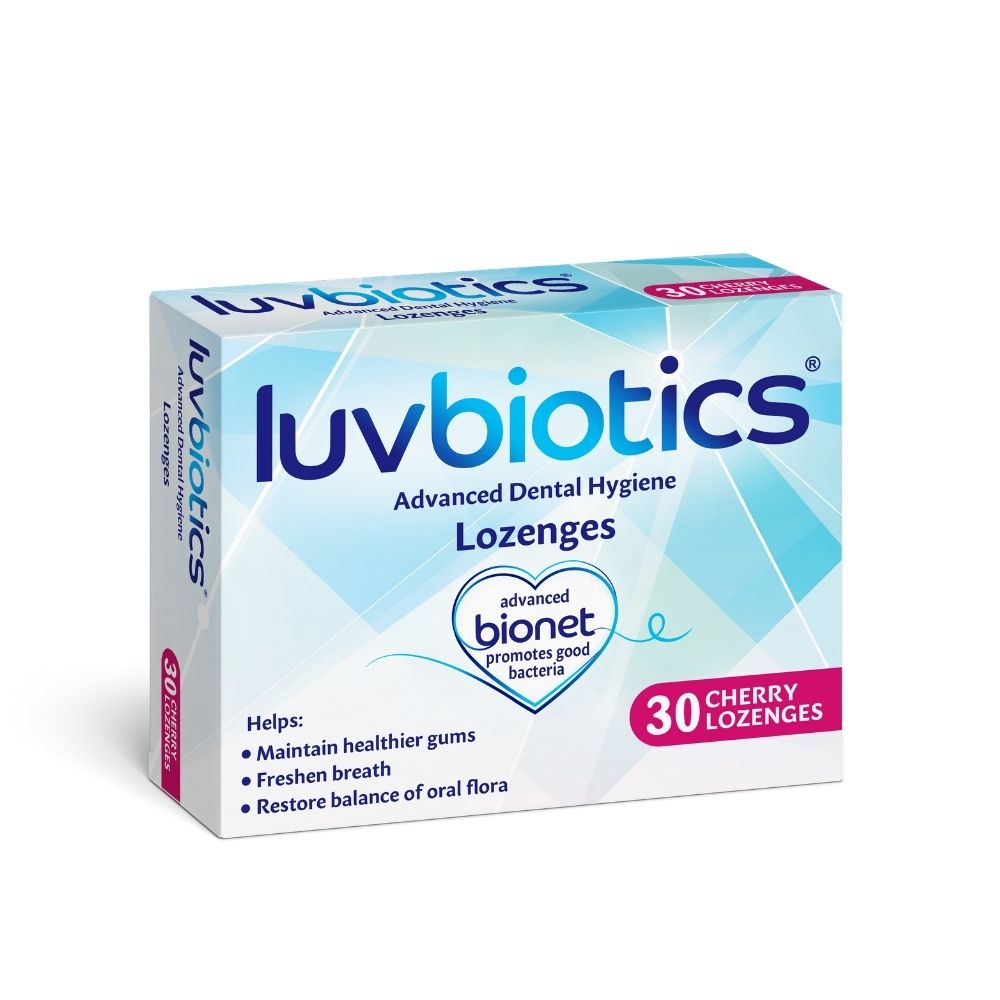 Probiotic Dental Lozenges Cherry Flavour - 30 Tablets, Luvbiotics