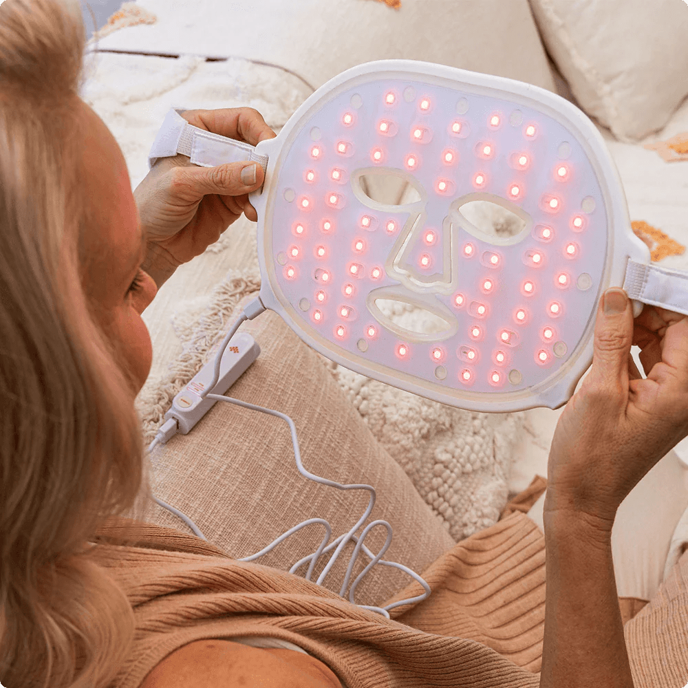 Maschera per il viso per terapia con luce rossa a LED pelle, il potenziamento del collagene riduce le rughe