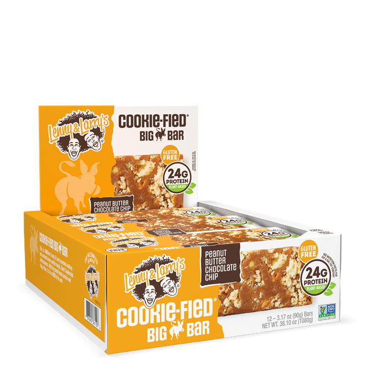 Lenny & Larry's The Complete Cookie-fied BIG Bar 12x90g Peanut Butter Chocolate Chip