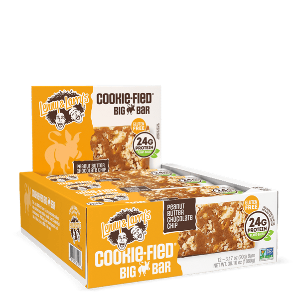 Lenny & Larry's The Complete Cookie-fied BIG Bar 12x90g Peanut Butter Chocolate Chip