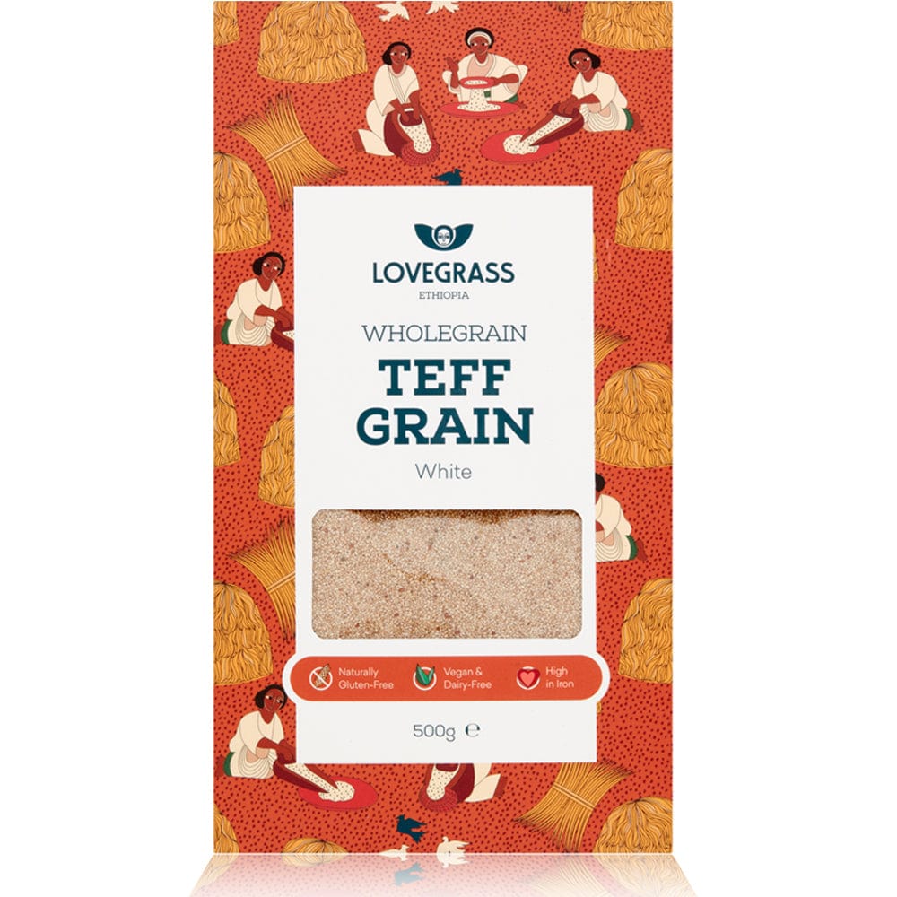 Wholegrain White Teff Grain 500g, Lovegrass Ethiopia