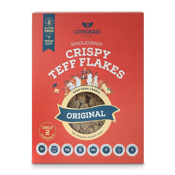 Wholegrain Crispy Teff Flakes - Original 350g, Lovegrass Ethiopia