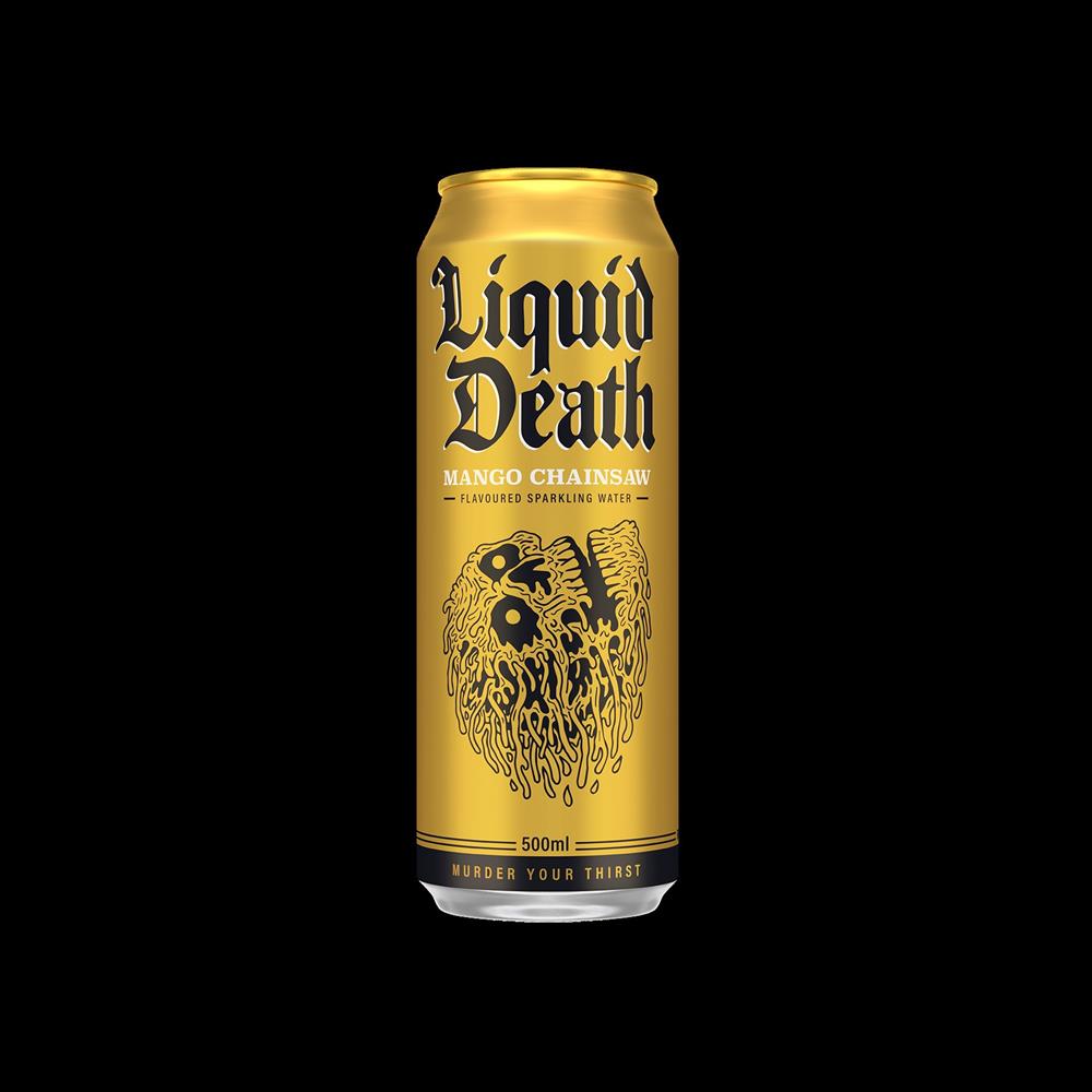 Liquid Death Mango Chainsaw Sparkling Water 500ml, Liquid Death