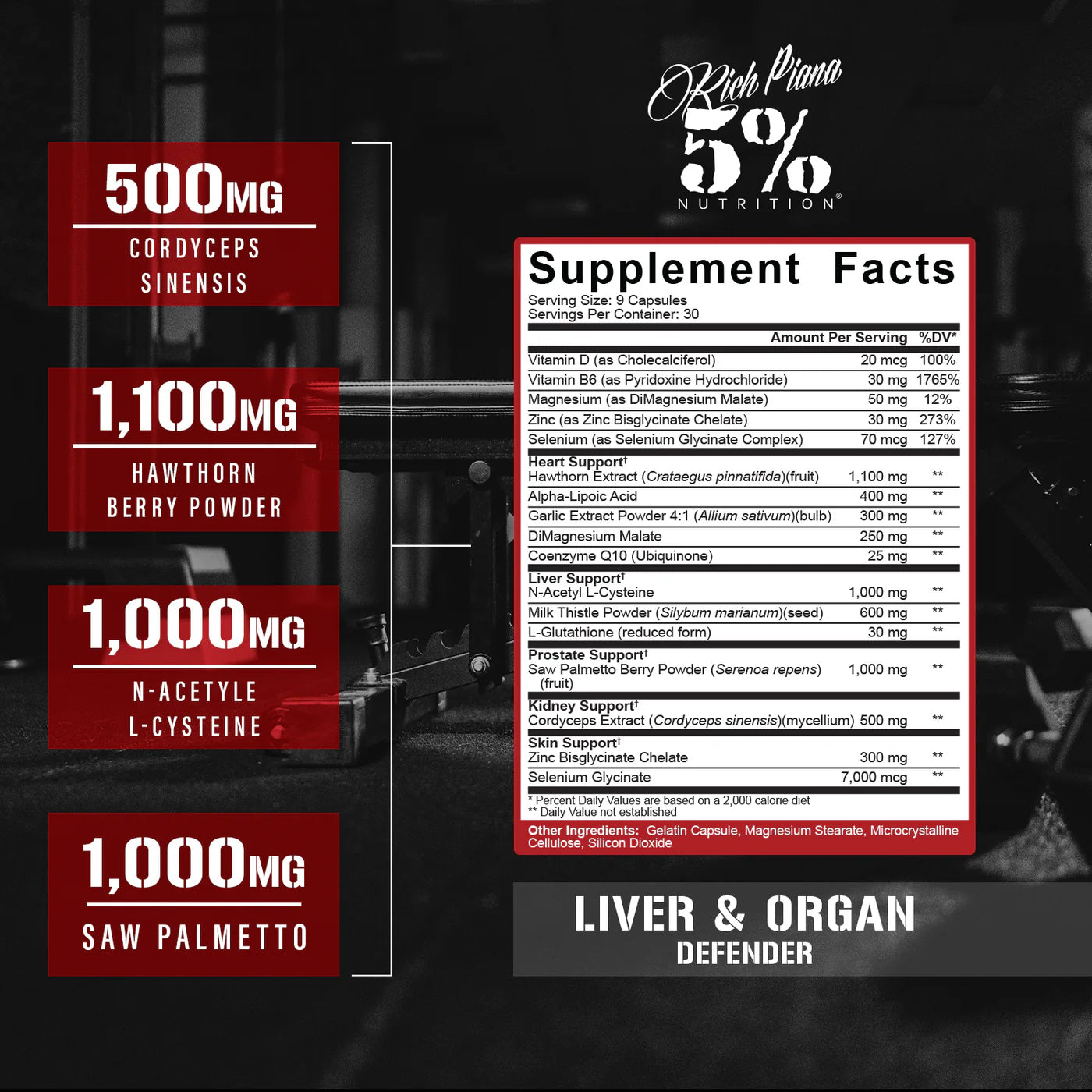 5% Nutrition Liver & Organ Defender - Legendary Series - 270 caps