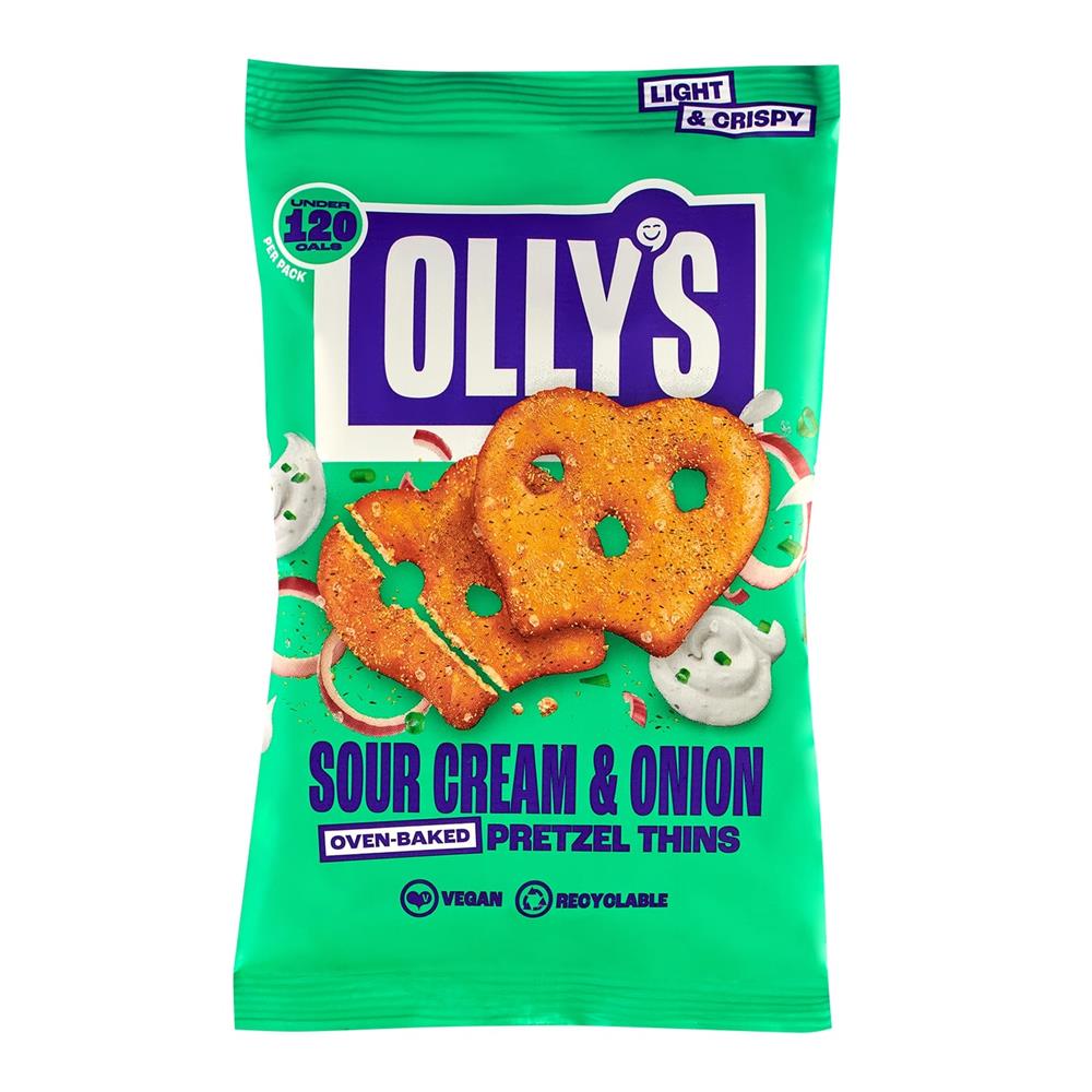 Sour Cream & Onion Pretzel Thins 35g, Ollys