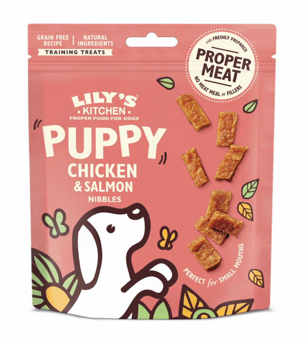 Chicken & Salmon Nibbles Puppy Treats 70g, Lilys Kitchen