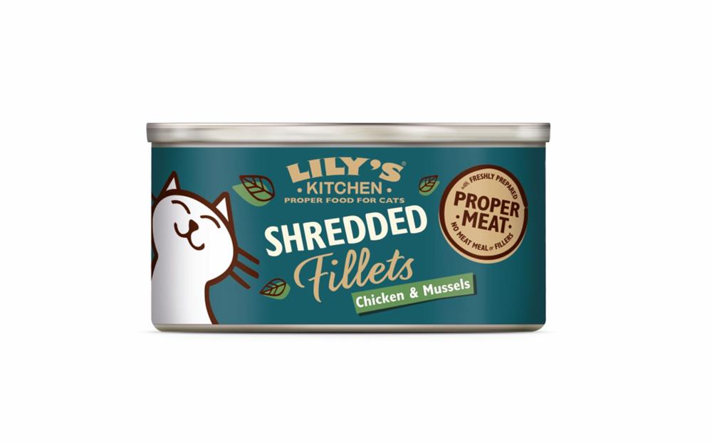 Shredded Fillets Chicken & Mussels Cat Food 70g, Lilys Kitchen